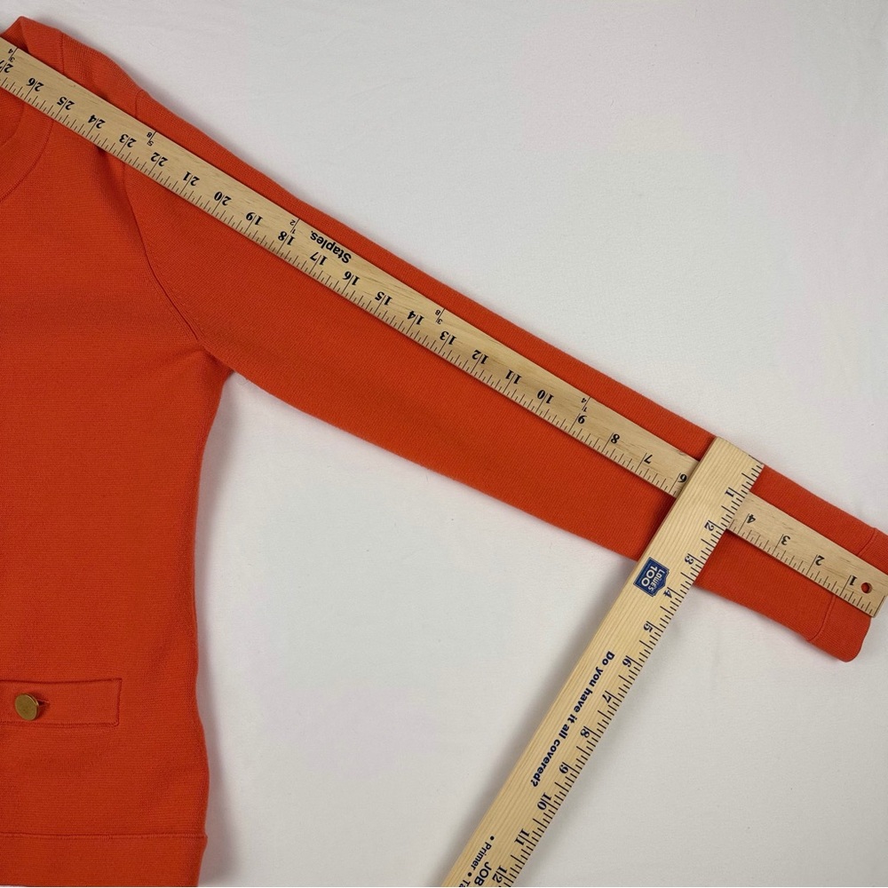Banana Republic Orange Cardigan Sweater Gold Button Detail Size Small - Picture 6 of 14